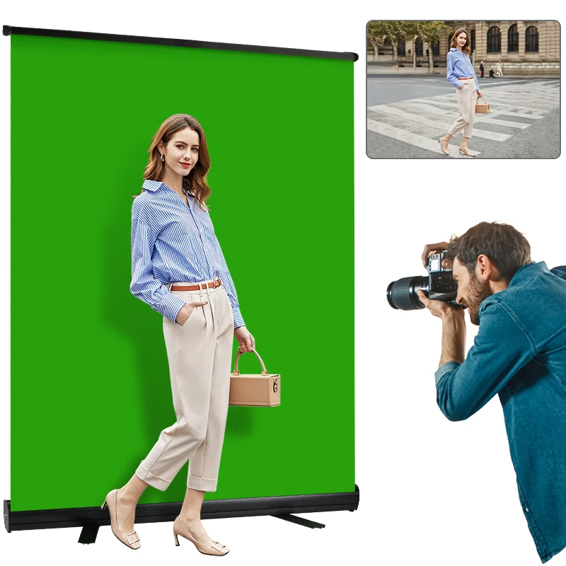 Pull-up Type Green Chromakey Collapsible Green Background With Aluminium Base Chroma Key Panel For Photo Backdrop Video Live
Pull-up Type Green Chromakey Collapsible Green Background With Aluminium Base Chroma Key Panel For Photo Backdrop Video Live