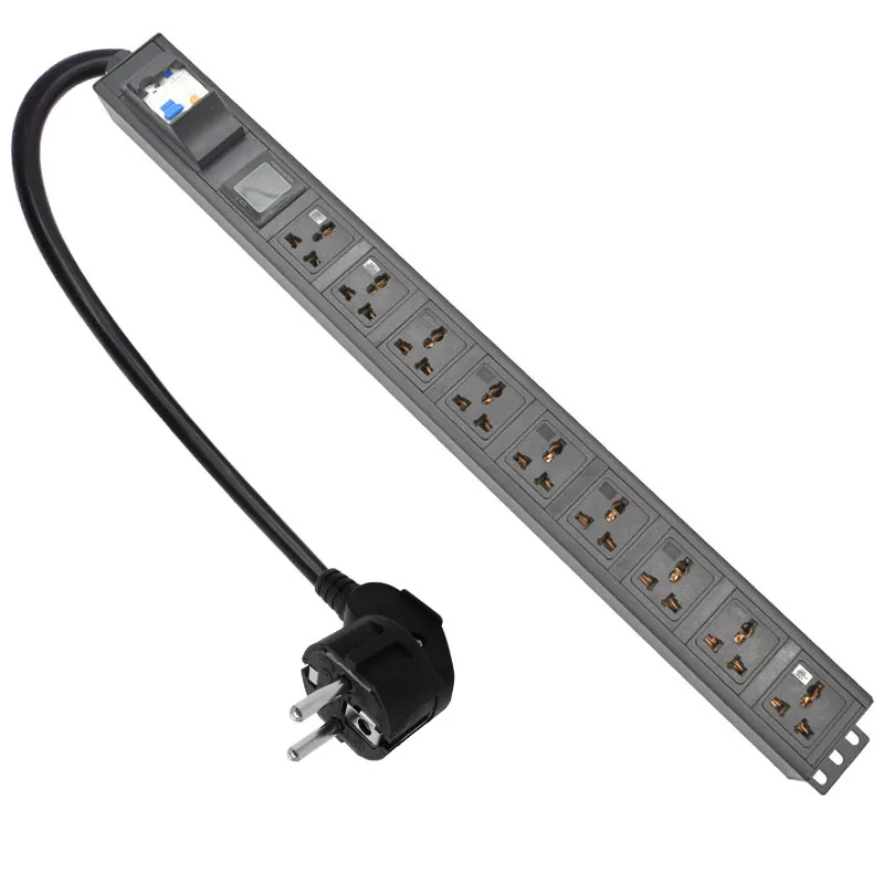 PDU power strip network cabinet rack 10A universal socket short circuit switch 9ACsocket 2-meter extension cable with ammeter
PDU power strip network cabinet rack 10A universal socket short circuit switch 9ACsocket 2-meter extension cable with ammeter