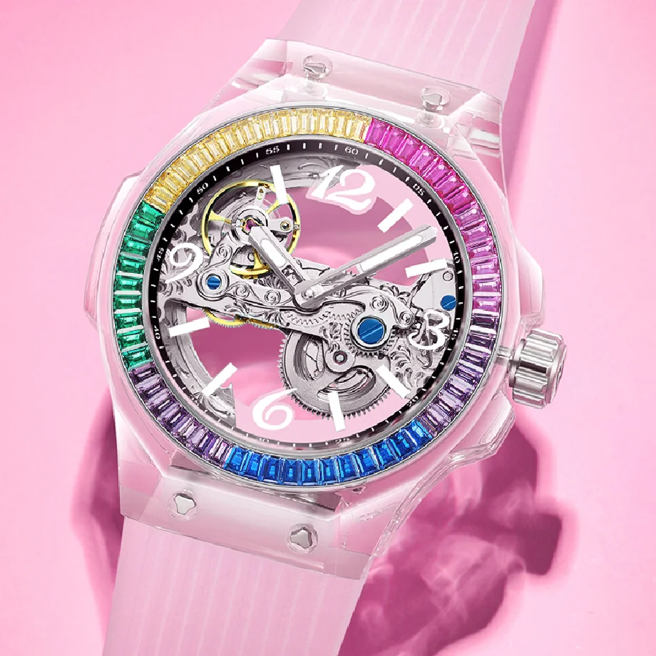HANBORO genuine brand automatic women watches skeleton tourbillon Mechanical ladies watch luxury fashion Business Reloj femenino
HANBORO genuine brand automatic women watches skeleton tourbillon Mechanical ladies watch luxury fashion Business Reloj femenino