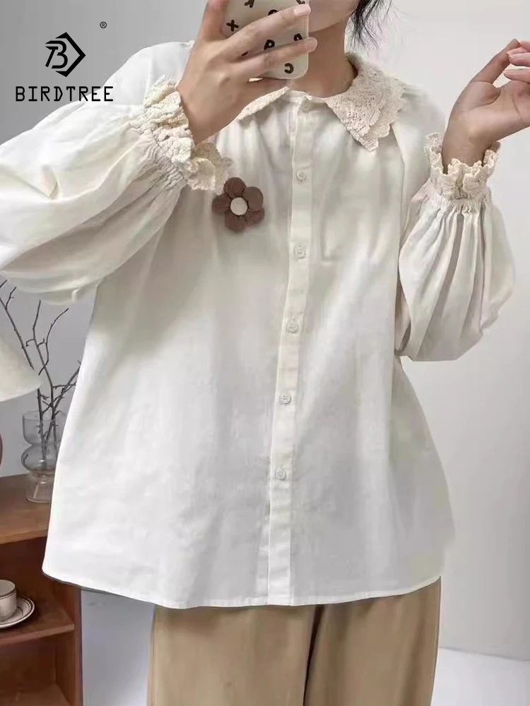 New Summer Cotton Long Sleeve Shirt Woman Lapel Embroidery Tops Mori Girl Casual Loose Sweet Preppy Blouses 2024 Autumn T47605QC
New Summer Cotton Long Sleeve Shirt Woman Lapel Embroidery Tops Mori Girl Casual Loose Sweet Preppy Blouses 2024 Autumn T47605QC