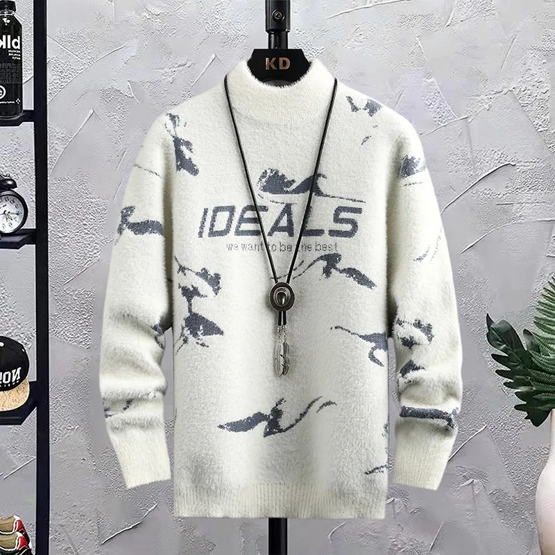 2022 New Winter Mink Cashmere Fashion Turtleneck Sweater Men High Quality Thick Warm Top Grade Pullovers Mens Slim Fit Sweaters
2022 New Winter Mink Cashmere Fashion Turtleneck Sweater Men High Quality Thick Warm Top Grade Pullovers Mens Slim Fit Sweaters