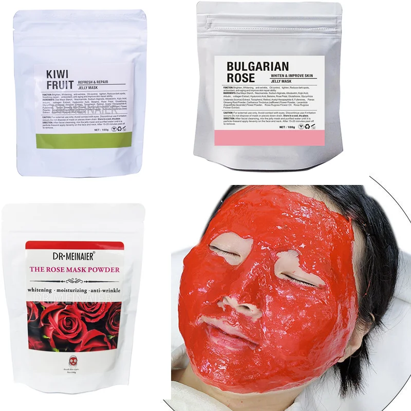 

DIY 100g Hyaluronic acid Jelly Face Mask Powder Soft Mask Anti Age Beauty Gel Rose Skin Care Powder for Lemon Collagen Peel Gel