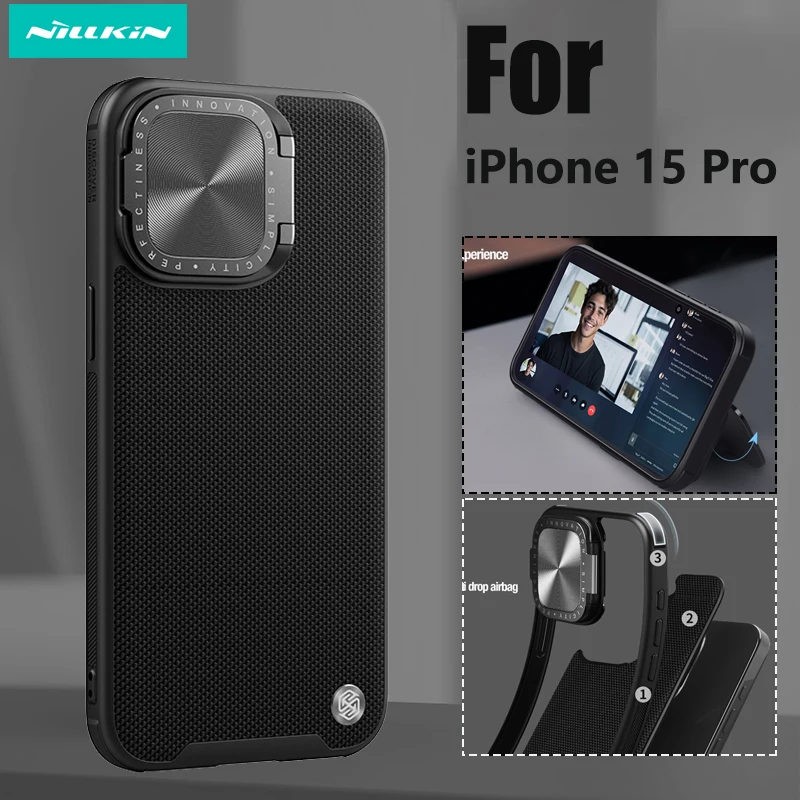 Текстурированный нейлоновый чехол NILLKIN для iPhone15 Pro, защита для объектива камеры, конфиденциальность, мягкий чехол с подставкой для iPhone 15 Pro, чехол
Текстурированный нейлоновый чехол NILLKIN для iPhone15 Pro, защита для объектива камеры, конфиденциальность, мягкий чехол с подставкой для iPhone 15 Pro, чехол