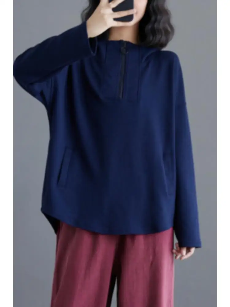 2023 Women's Autumn Solid Color Pullover Sweatshirt Casual Loose Long-sleeved Hooded Streetwear Oversized Straight Top Trendy
2023 Women's Autumn Solid Color Pullover Sweatshirt Casual Loose Long-sleeved Hooded Streetwear Oversized Straight Top Trendy