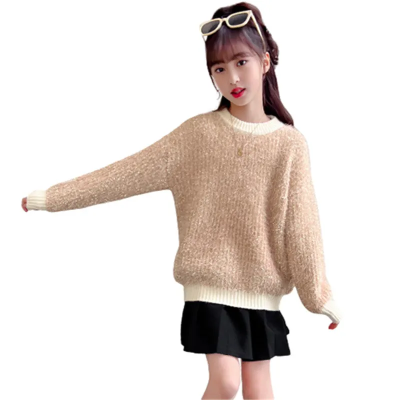 New Sweater for Baby Girls Clothes Fashion Bright Silk O-Neck Korean Casual Tops Toddler Kids Autumn Soft Sweater Outfits 4-13Y
New Sweater for Baby Girls Clothes Fashion Bright Silk O-Neck Korean Casual Tops Toddler Kids Autumn Soft Sweater Outfits 4-13Y