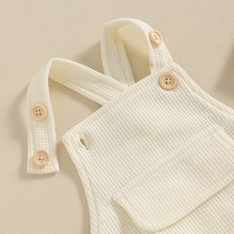 Baby Boy Suspender Romper Waffle Knit Overalls Square Neck Backless Bodysuit Solid Button Jumpsuit Summer Clothes
Baby Boy Suspender Romper Waffle Knit Overalls Square Neck Backless Bodysuit Solid Button Jumpsuit Summer Clothes