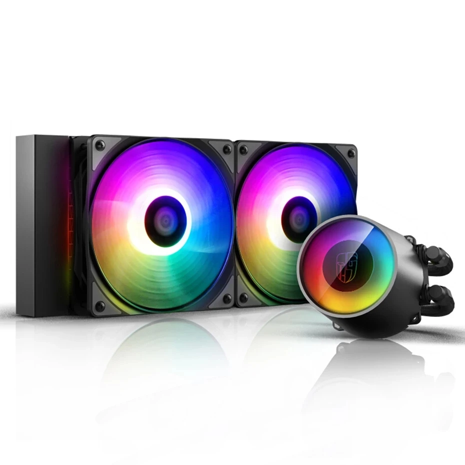 Водяное охлаждение процессора DEEPCOOL CASTLE 240RGB V2 240 мм с 5 В/3-контактным RGB ШИМ вентилятором, жидкий охладитель процессора для intel 1155 2011 AMD AM4 AM3
Водяное охлаждение процессора DEEPCOOL CASTLE 240RGB V2 240 мм с 5 В/3-контактным RGB ШИМ вентилятором, жидкий охладитель процессора для intel 1155 2011 AMD AM4 AM3