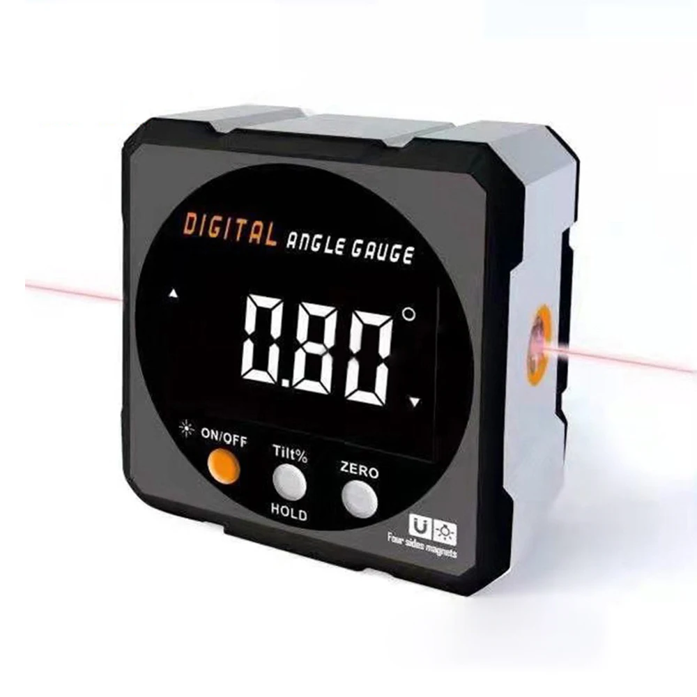 4*90° Digital Level Angle Gauge Laser Digital Protractor Inclinometer Laser Level Ruler USB Chargable Magnetic Base Goniometer
4*90° Digital Level Angle Gauge Laser Digital Protractor Inclinometer Laser Level Ruler USB Chargable Magnetic Base Goniometer