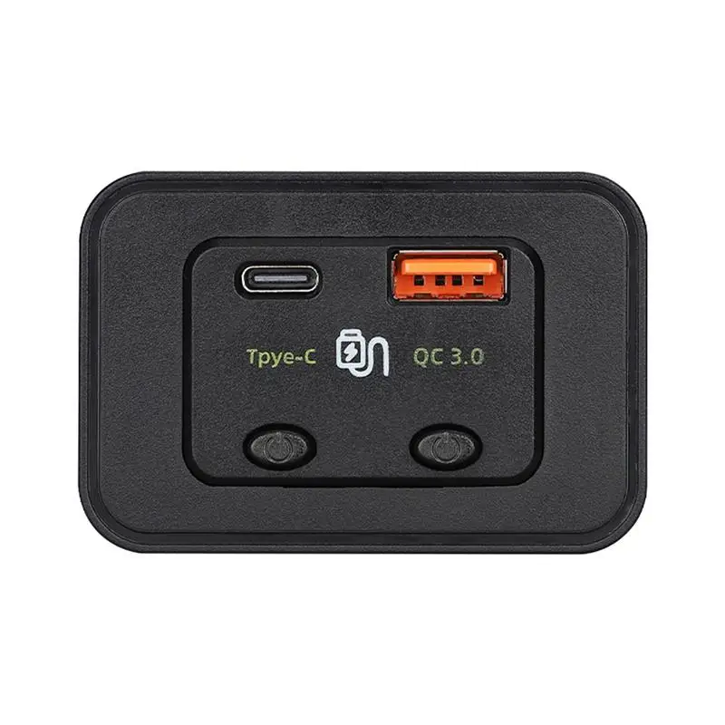 

Автомобильное зарядное устройство USB Type-C Qc3.0, USB-порт, быстрая зарядка, адаптер с кнопочным переключателем, безопасная защита, зарядка, 2 интеллектуальных устройства