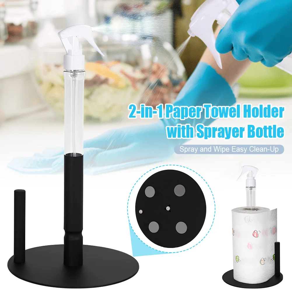 Kitchen Paper Towel Holder with Spray Bottle Stainless Steel Countertop Kitchen Roll Holder Stand with Non-Slip Base Kitchen
Kitchen Paper Towel Holder with Spray Bottle Stainless Steel Countertop Kitchen Roll Holder Stand with Non-Slip Base Kitchen
