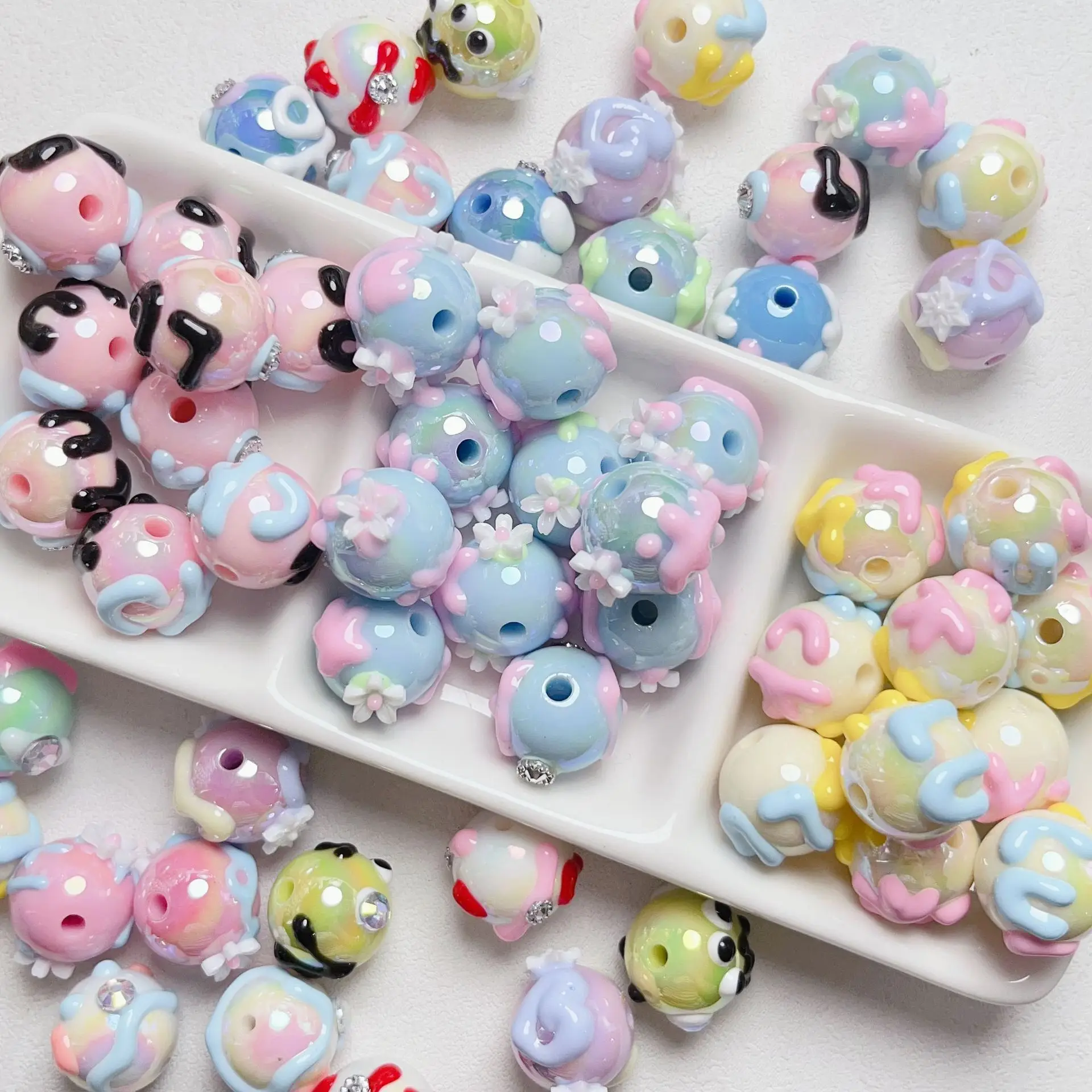 Hand-Painted Fancy Kawaii Flower Beads For Jewelry Making DIY Decoration Bracelet Necklace Phone Chain Keychain Hair Accessories
Hand-Painted Fancy Kawaii Flower Beads For Jewelry Making DIY Decoration Bracelet Necklace Phone Chain Keychain Hair Accessories