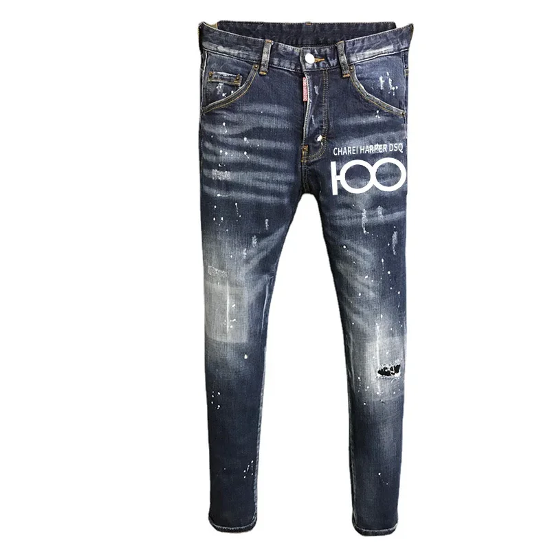 Men's Jeans men's trousers quadratic printed letter beggar ripped white jeans small straight feet dsq9812 tapered jeans
Men's Jeans men's trousers quadratic printed letter beggar ripped white jeans small straight feet dsq9812 tapered jeans