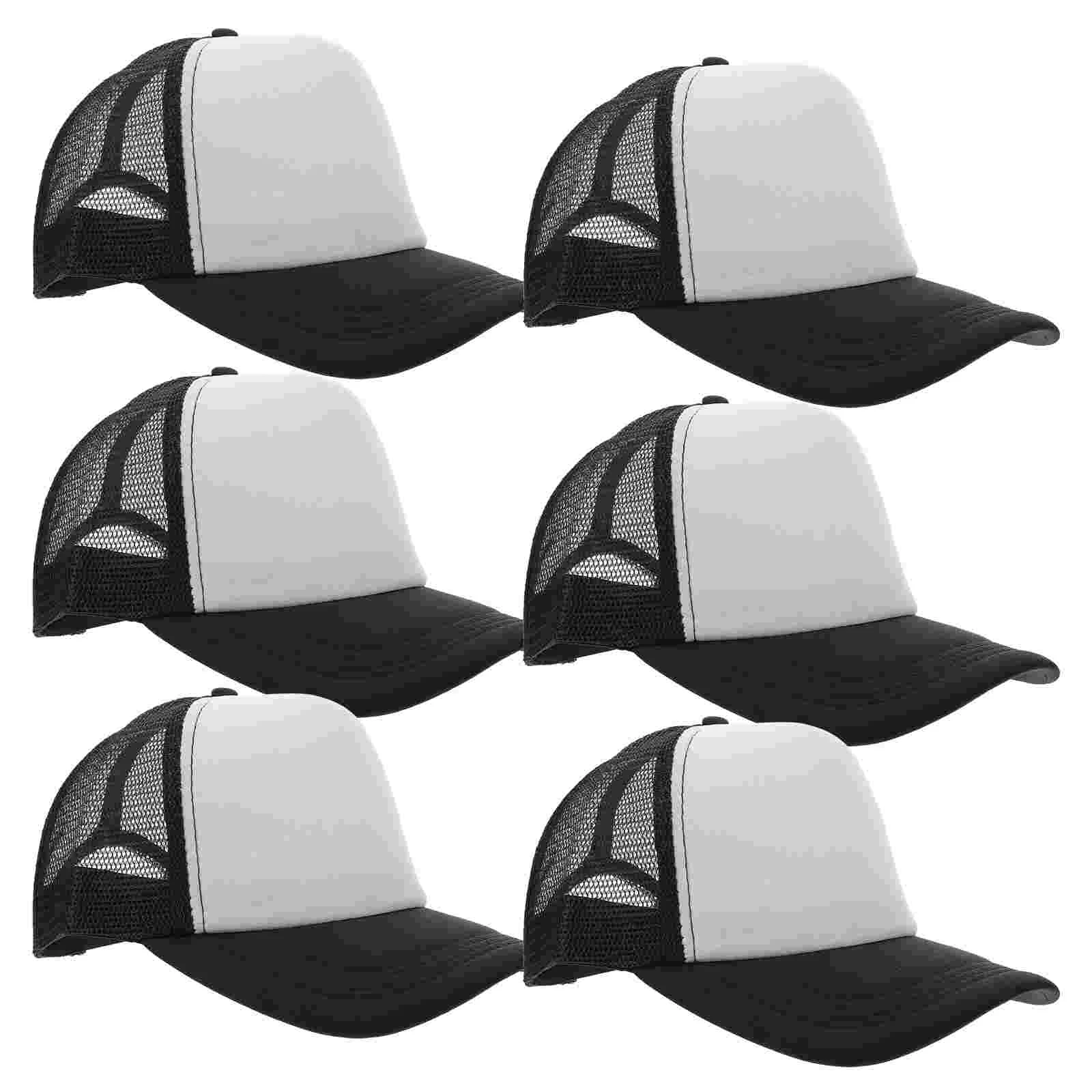 

10 Pcs Sublimated Baseball Cap Heat Transfer Hat Blank Men's Sun Caps DIY Trucker Men's Sun Caps Sublimation