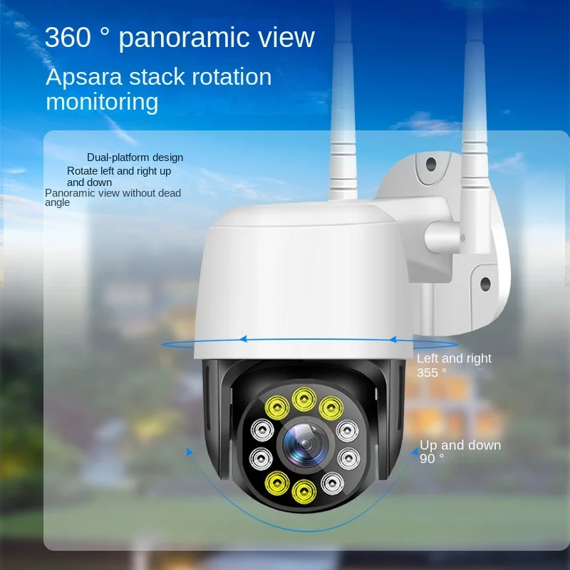 

Беспроводная сетевая камера видеонаблюдения HD с Wi-Fi, наружная водонепроницаемая, 10 фотолампочек, черно-белая лампочка, фотокамера с дистанционным мониторингом