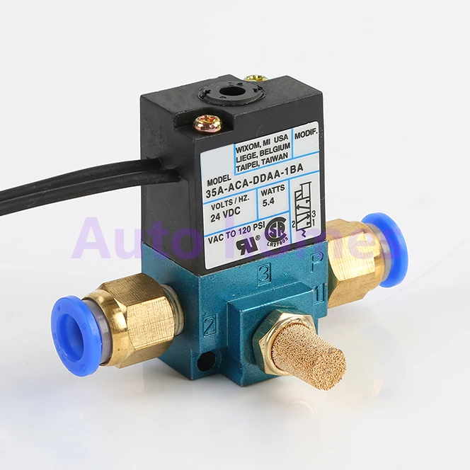 

3 way High frequency solenoid valve 35A-ACA-DDAA-1BA/DDBA/DDFA MAC Marking Dispensing machine valve 1/8 thread 12V 24V DC