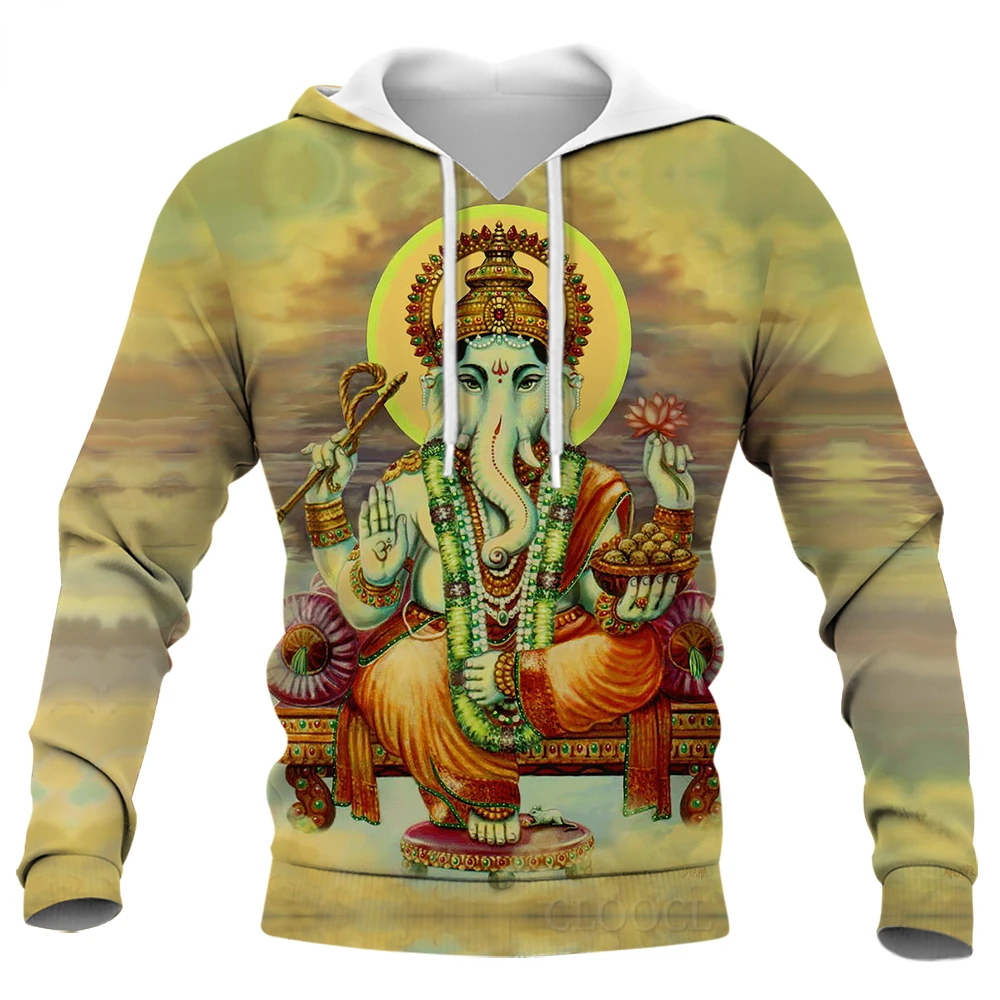 

CLOOCL Men Hoodies 3D Graphics Printed Ganesha Male Hoodies Long Sleeve Boy Girl Casual Women Pullover Hoodie Teenage Clothing