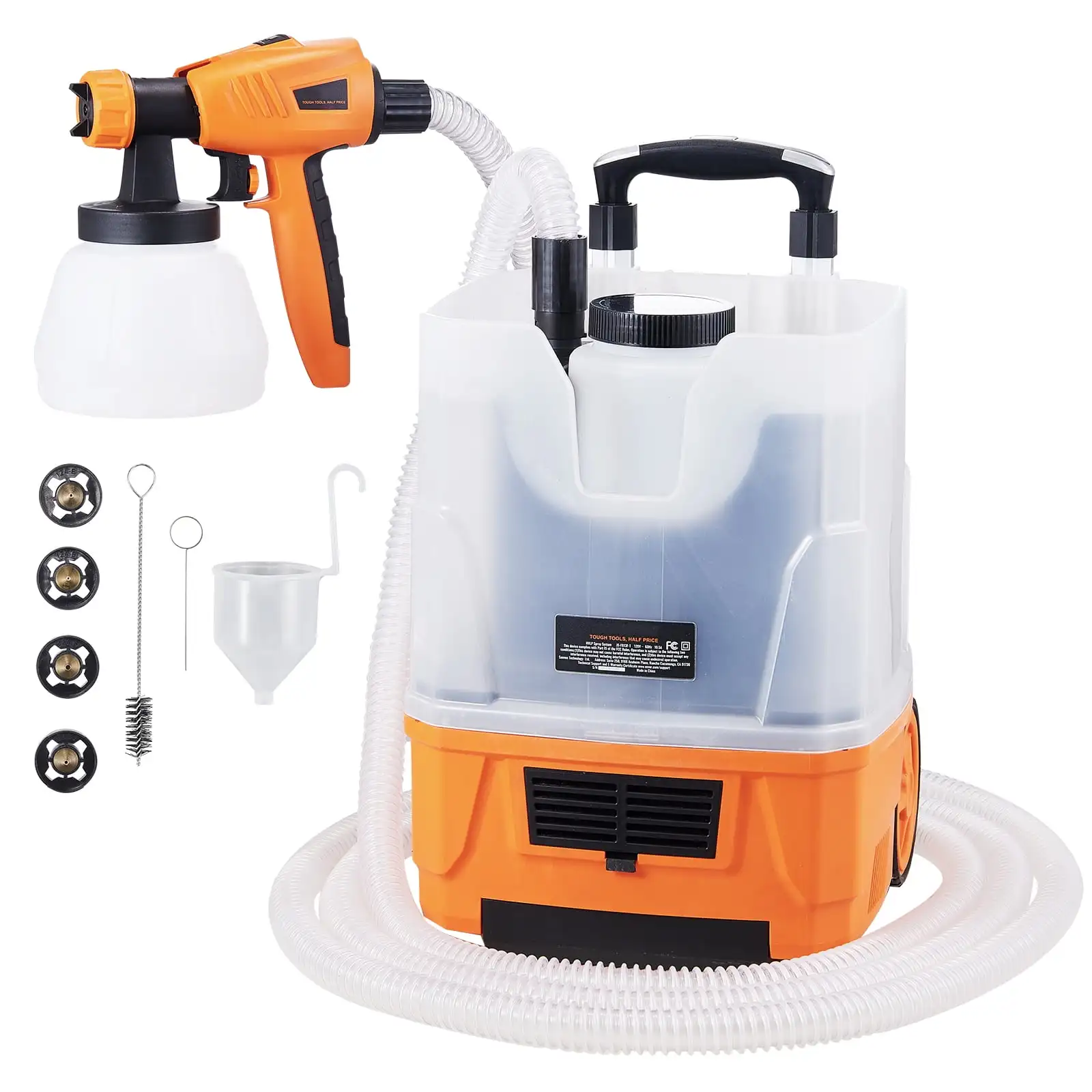 BENTISM Paint Sprayer 1300W 150Din HVLP Electric Spray Paint Gun with 19.68ft Air Hose 1300ML& 800ML Containers 5 Nozzles
BENTISM Paint Sprayer 1300W 150Din HVLP Electric Spray Paint Gun with 19.68ft Air Hose 1300ML& 800ML Containers 5 Nozzles