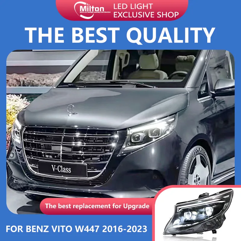Передние Автомобильные фары для Benz Vito 2016-2023 W447 светодиодный, сборка фар, обновление, высокая Настройка, динамические лампы, аксессуары
Передние Автомобильные фары для Benz Vito 2016-2023 W447 светодиодный, сборка фар, обновление, высокая Настройка, динамические лампы, аксессуары