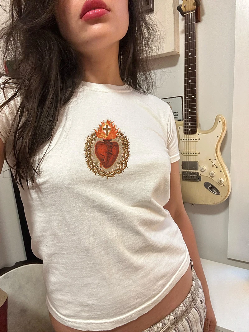 Aesthetic Gothic Punk Streetwear Women Casual 90s Vintage Grunge Graphic Print Short Sleeve T-Shirt Y2k Crop Tops Emo Girls
Aesthetic Gothic Punk Streetwear Women Casual 90s Vintage Grunge Graphic Print Short Sleeve T-Shirt Y2k Crop Tops Emo Girls