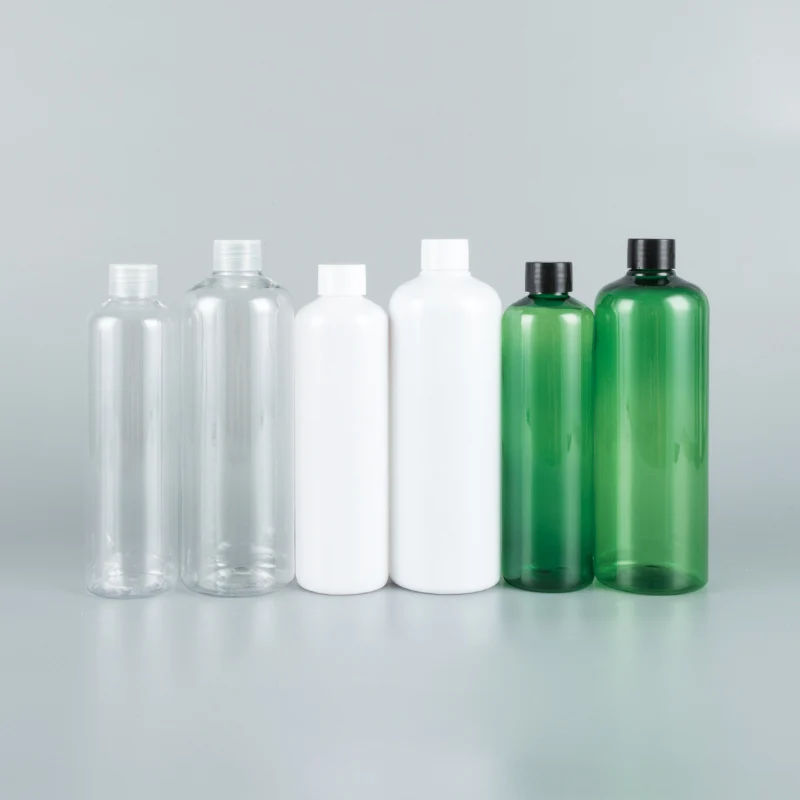 300ml 500ml Empty Clear White Green Plastic Bottles With Screw Cap Shower Gel Shampoo Facial Cleanser Travel Cosmetic packaging
300ml 500ml Empty Clear White Green Plastic Bottles With Screw Cap Shower Gel Shampoo Facial Cleanser Travel Cosmetic packaging