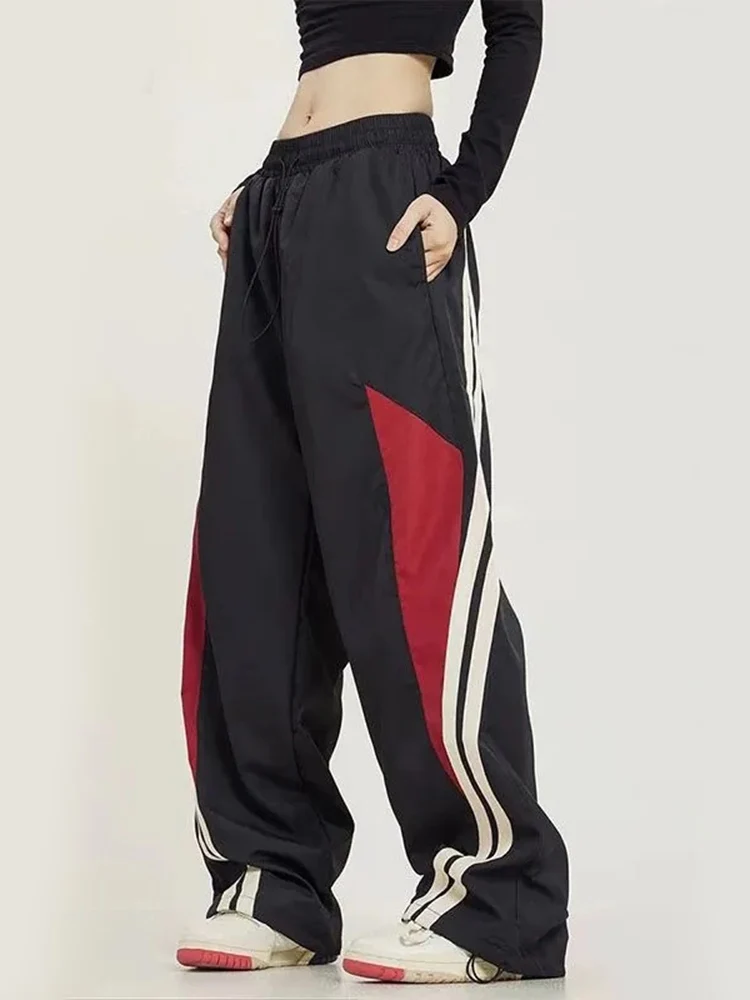 Jmprs Vintage Striped Patchwork Women Pants American Style High Street Designed Sweatpants Elastic Waist Female Trousers
Jmprs Vintage Striped Patchwork Women Pants American Style High Street Designed Sweatpants Elastic Waist Female Trousers