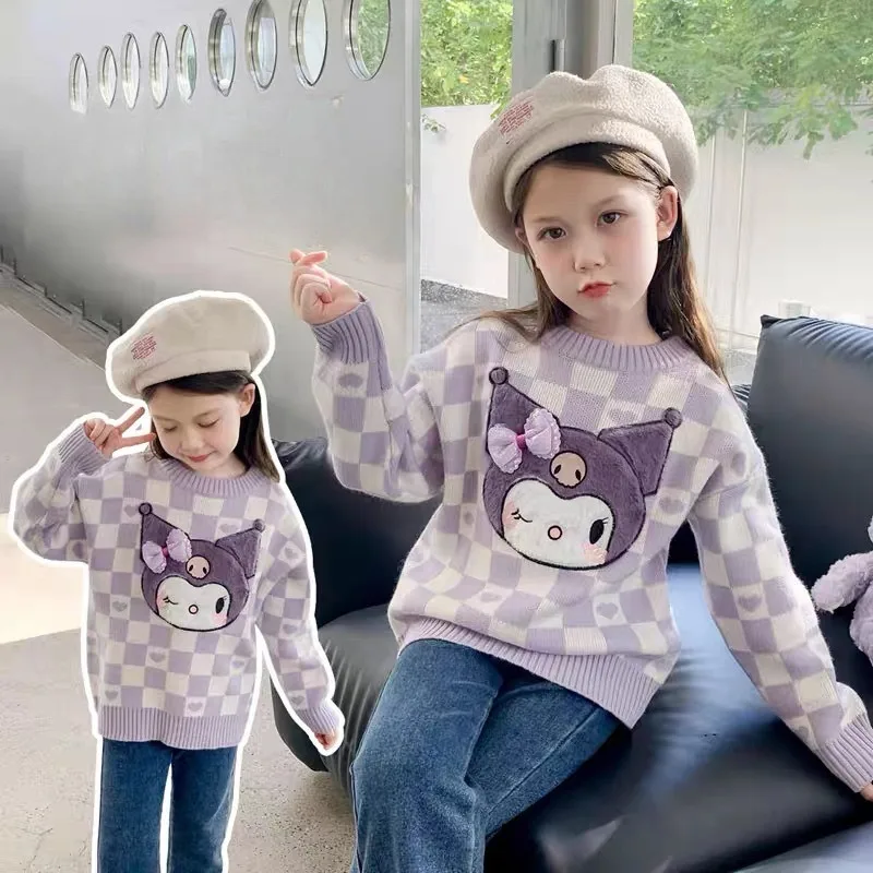 2023 New Sanrio Kuromi My Melody Sweater Cartoon Sweater Autumn Winter Girl Fashion Keep Warm Inner Wear Round Neck Pullover
2023 New Sanrio Kuromi My Melody Sweater Cartoon Sweater Autumn Winter Girl Fashion Keep Warm Inner Wear Round Neck Pullover