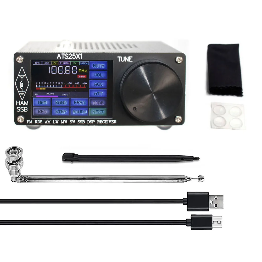 ATS25X1 DSP Radio Receiver Antenna BNC Electrical Equipment Radio Receiver Type-c Data Cable With Touch Screen
ATS25X1 DSP Radio Receiver Antenna BNC Electrical Equipment Radio Receiver Type-c Data Cable With Touch Screen
