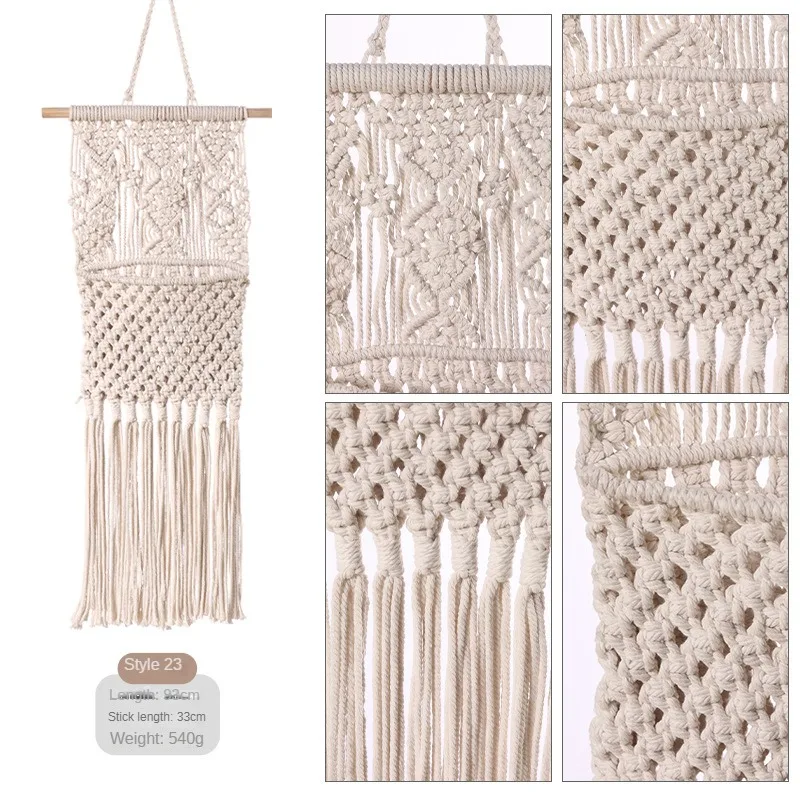 Nordic Boho Cotton Rope Long Tassel Wall Tapestry 18 S7a9d72739d9d4a26a0290f4c559d48298