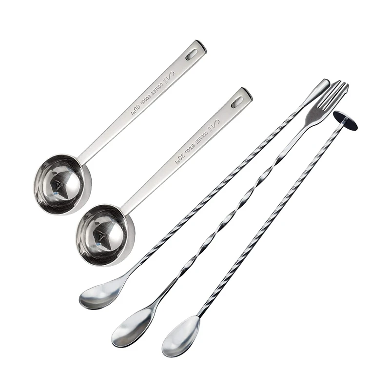 2 Pcs Tablespoon Measuring Spoon Coffee Scoop, 30Ml Metal & 3 Pcs Stainless Steel Mixing Spoons Spiral Pattern Bar
2 Pcs Tablespoon Measuring Spoon Coffee Scoop, 30Ml Metal & 3 Pcs Stainless Steel Mixing Spoons Spiral Pattern Bar