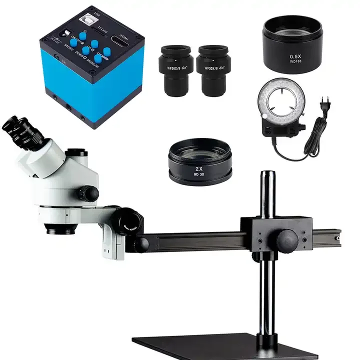 3.5X-270X High Resolution Trinocular Stereo Microscope Full Metal Chrome Plated Stand Digital Repair Microscope Tool
3.5X-270X High Resolution Trinocular Stereo Microscope Full Metal Chrome Plated Stand Digital Repair Microscope Tool