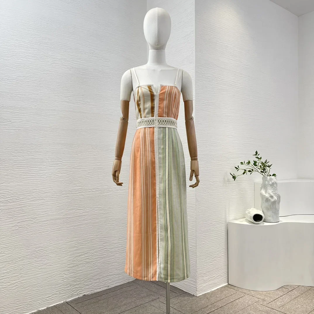 2024 New Arrival Orange Green Patchwork Striped Sleeveless Women Summer Tube Midi Dress
2024 New Arrival Orange Green Patchwork Striped Sleeveless Women Summer Tube Midi Dress