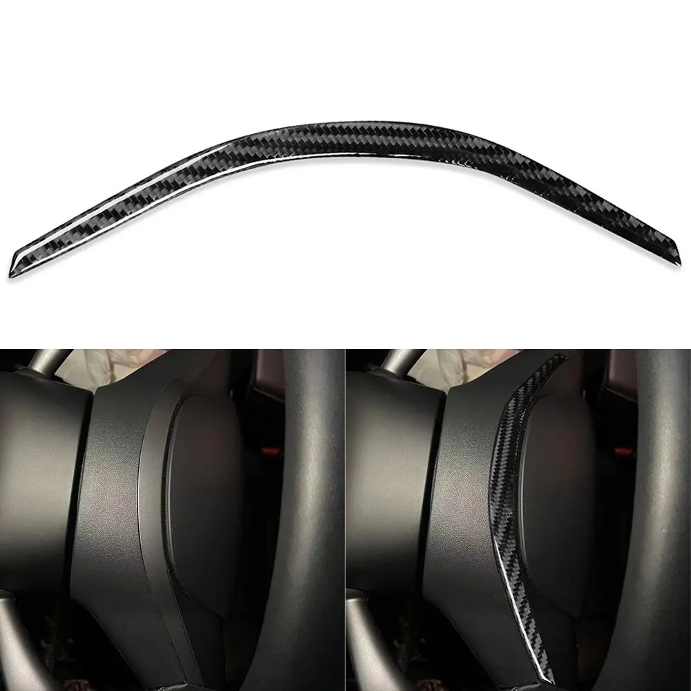 For Tesla Model Y 2020+ Model 3 2017-2022 Carbon Fiber Steering Wheel Upper Part Trim Strips Car Interior Accessories Sticker
For Tesla Model Y 2020+ Model 3 2017-2022 Carbon Fiber Steering Wheel Upper Part Trim Strips Car Interior Accessories Sticker