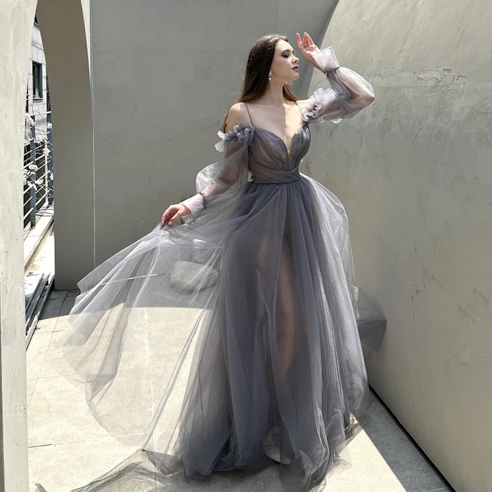 ROSELLA Sweetheart Spaghetti Straps Women Evening Dresses Floor Length A Line Pleated Puff Sleeves Korean Prom Dress New 2023
ROSELLA Sweetheart Spaghetti Straps Women Evening Dresses Floor Length A Line Pleated Puff Sleeves Korean Prom Dress New 2023
