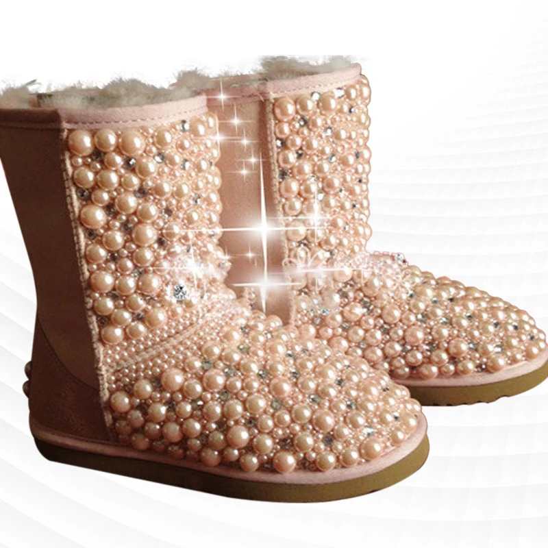 Winter new hand-made personalized pearl rhinestones warm snow boots fashion trend thickened cotton shoes women
Winter new hand-made personalized pearl rhinestones warm snow boots fashion trend thickened cotton shoes women