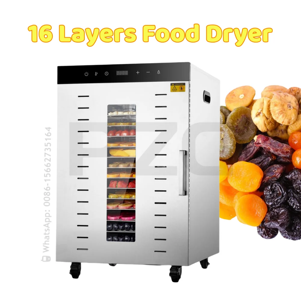 Commercial 16 Trays Food Dehydrator Fruit Drying Oven Commercial Vegetable Dryer Machine For Sale Meat Fruit Dehydrate Machine
Commercial 16 Trays Food Dehydrator Fruit Drying Oven Commercial Vegetable Dryer Machine For Sale Meat Fruit Dehydrate Machine