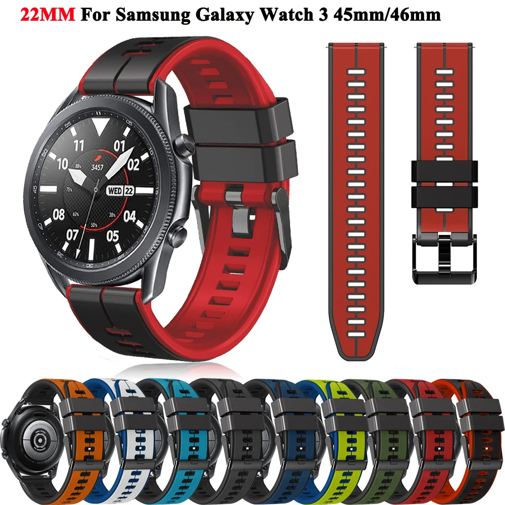 22MMSilicone Wristband For Samsung Galaxy Watch 46mm/3 45mm Gear S3 Classic/Frontier Smartwatch Bracelet Huawei GT2/3 46mm Strap
22MMSilicone Wristband For Samsung Galaxy Watch 46mm/3 45mm Gear S3 Classic/Frontier Smartwatch Bracelet Huawei GT2/3 46mm Strap