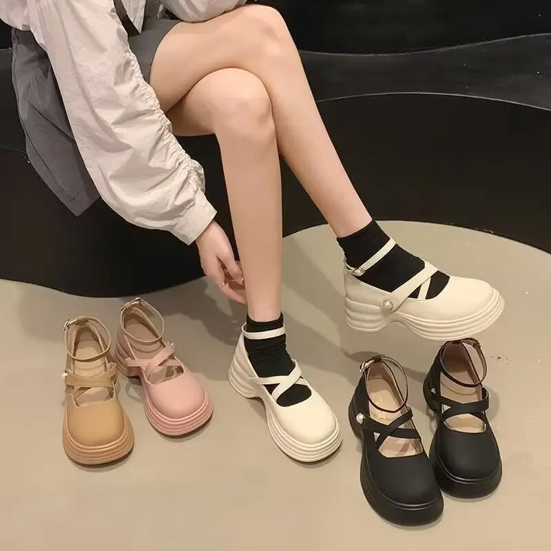 Female Mary Jane Shoes New Fashion Thick Bottom High Heels Sweet Peal Solid Colour Non-slip Pumps Salto Plataforma Feminino
Female Mary Jane Shoes New Fashion Thick Bottom High Heels Sweet Peal Solid Colour Non-slip Pumps Salto Plataforma Feminino