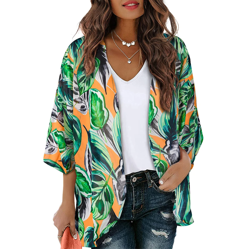 

Womens Tassel Beach-Bikini Cover Up Sexy Kimono Cardigan Sheer Beach Coverups New Chiffon Cardigan Top Boho Clothes For Women