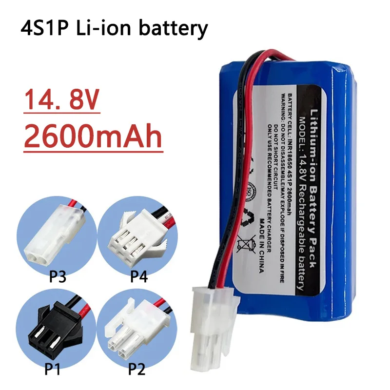 

2800Mah Battery 14.4V 18650 Lithium Battery Pack Vacuum Cleaner & Sweeper 14.8V 2600mAh 4S1P Replace Xiaomi Built-In BMS