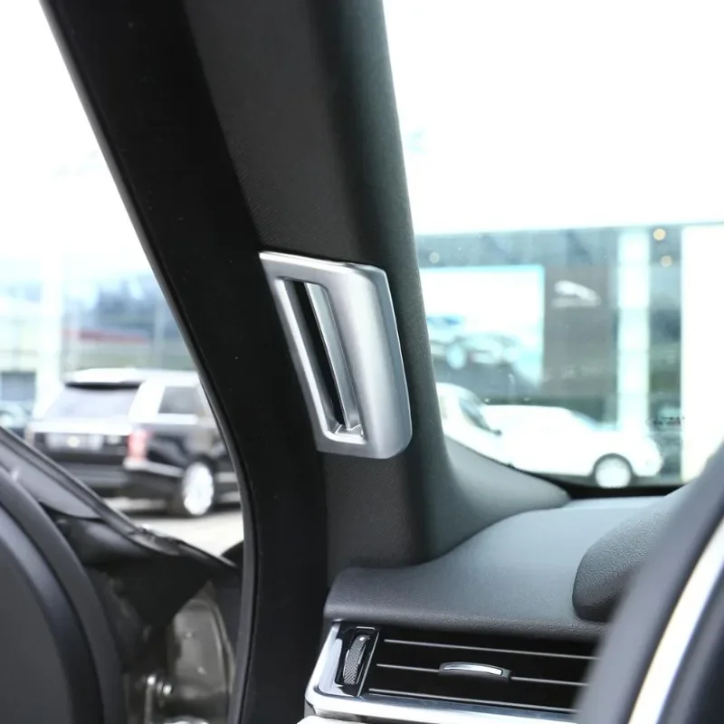 

For Land Rover Range Rover VELAR 2017-24 ABS Carbon Fiber/Chrome Car A Pillar Air Vent Frame Cover Trim Sticker Car Accessories