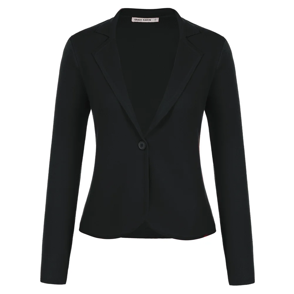 GK Women Formal Cardigan Slim Fit Notch Lapel Long Sleeve Casual V-Neck One-Button Sweater Outerwear Autumn Knit Jacket
GK Women Formal Cardigan Slim Fit Notch Lapel Long Sleeve Casual V-Neck One-Button Sweater Outerwear Autumn Knit Jacket