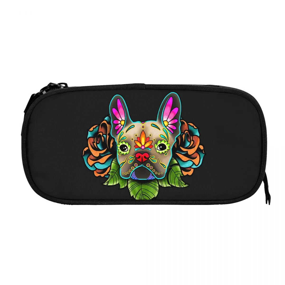 Day Of The Dead French Bulldog In Fawn Sugar Skull Dog Pen Box Student School Anime Zipper Pen Bag Child Stationery Bag pencase
Day Of The Dead French Bulldog In Fawn Sugar Skull Dog Pen Box Student School Anime Zipper Pen Bag Child Stationery Bag pencase