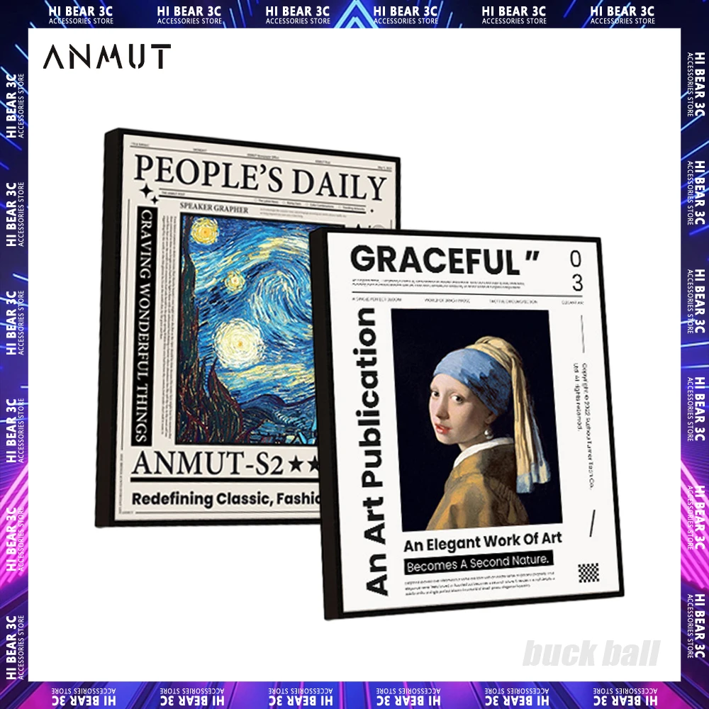 ANMUT S2 Mural Wireless Speaker HIFI Bass Stereo Bluetooth Speakers High Sound Quality Loudspeaker Floating Audio Oil Painting
ANMUT S2 Mural Wireless Speaker HIFI Bass Stereo Bluetooth Speakers High Sound Quality Loudspeaker Floating Audio Oil Painting