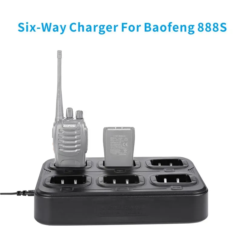 

BF-888S walkie-talkie Battery Six-Way Charger two way radio stand charger Desktop For baofeng BF-888S BF-88E BF-777S BF-666S