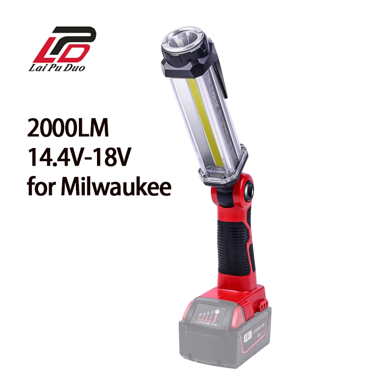 2000LM LED Work Light for Milwaukee 18V Battery Floodlight Flashlight with USPB Port Outdoor Light for Garage Repair(No Battery)
2000LM LED Work Light for Milwaukee 18V Battery Floodlight Flashlight with USPB Port Outdoor Light for Garage Repair(No Battery)