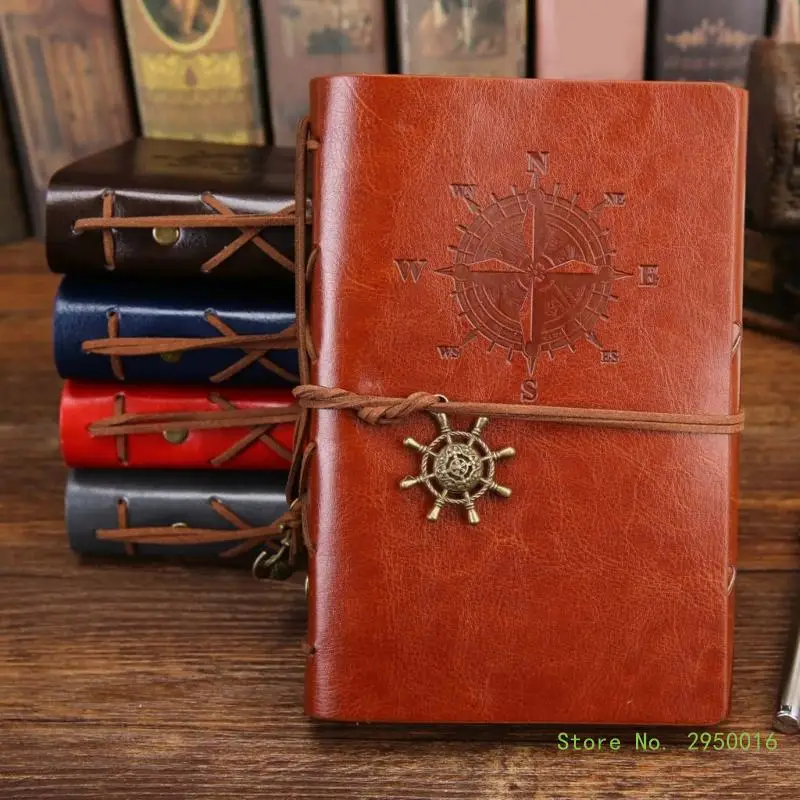 Vintage Notebook PU Leather Journal with 150 Blank Page and Pendant, Refillable Loose Leaf Notebook
Vintage Notebook PU Leather Journal with 150 Blank Page and Pendant, Refillable Loose Leaf Notebook