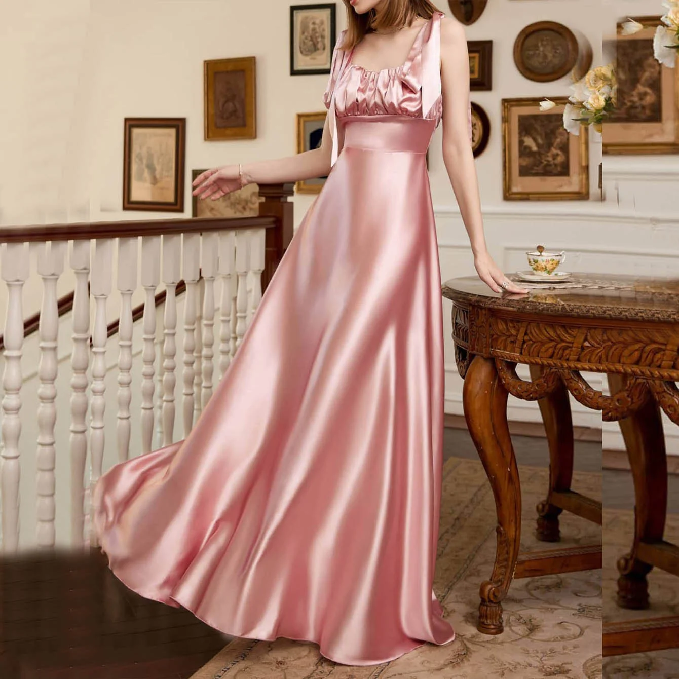 Cutubly Lace Up Satin Sexy Formal Dresses For Women Elegant Sleeveless Strap Solid Backless Wedding Bridesmaid Vestidos
Cutubly Lace Up Satin Sexy Formal Dresses For Women Elegant Sleeveless Strap Solid Backless Wedding Bridesmaid Vestidos