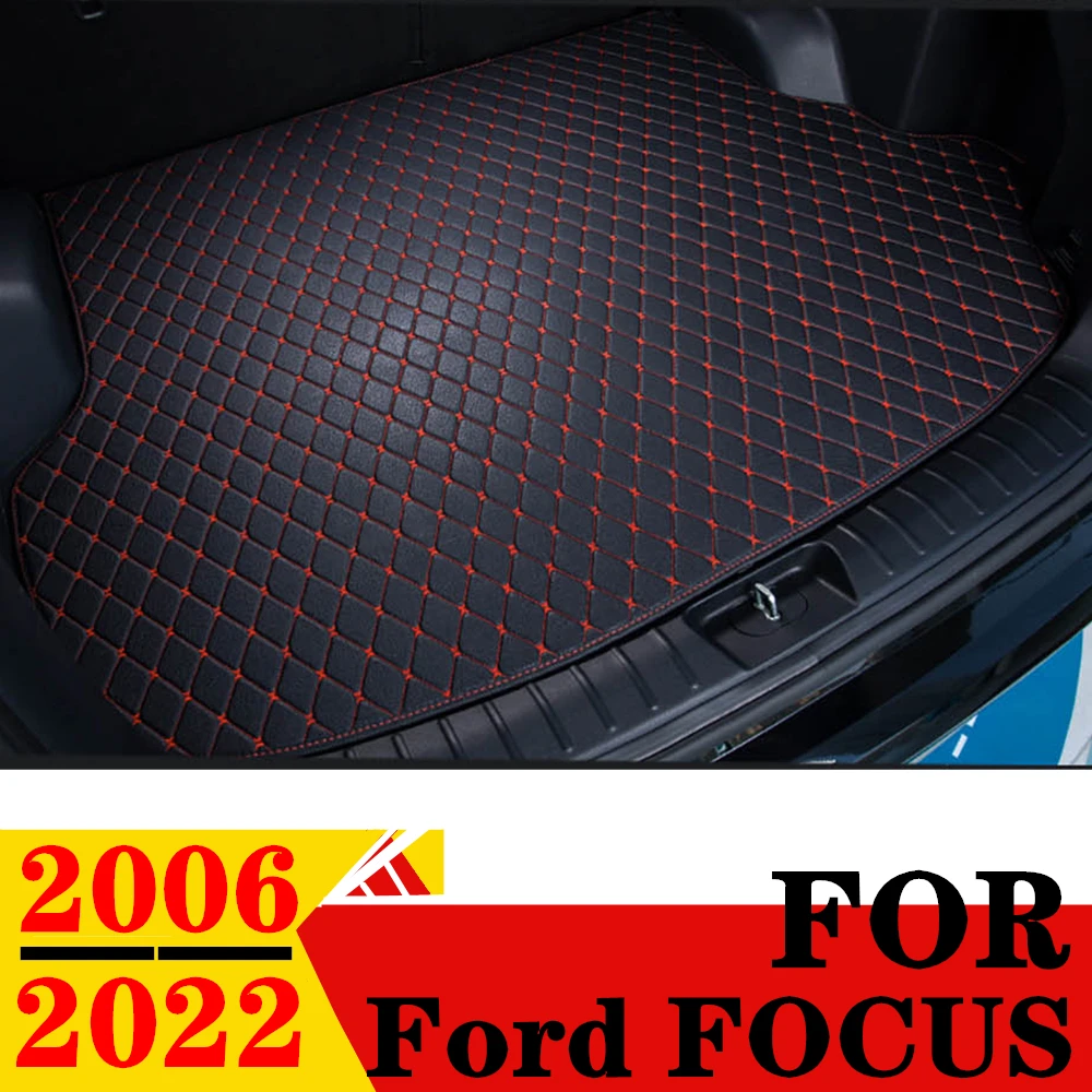 

Коврик для багажника автомобиля FORD Focus 2006-2022, для любой погоды, XPE, плоский, боковой, задний, грузовой, коврик, подкладка, авто, задние части, багажник, коврик