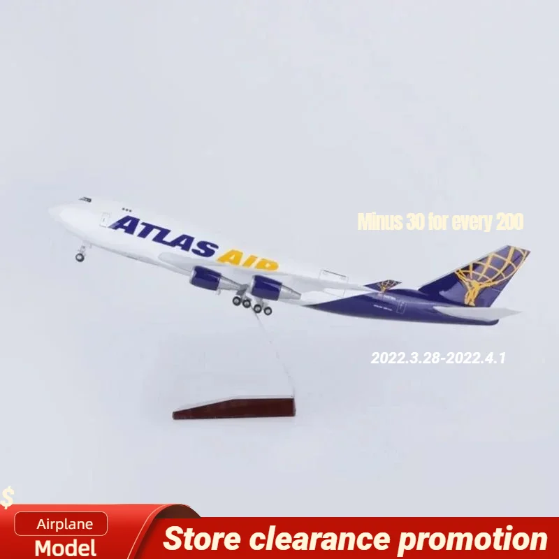 New 47CM 1:157 Scale B747-400 B747 ATLAS AIR Airlines Resin Plastic Assembly Plane Replica Model Toy For Collection Decor
New 47CM 1:157 Scale B747-400 B747 ATLAS AIR Airlines Resin Plastic Assembly Plane Replica Model Toy For Collection Decor