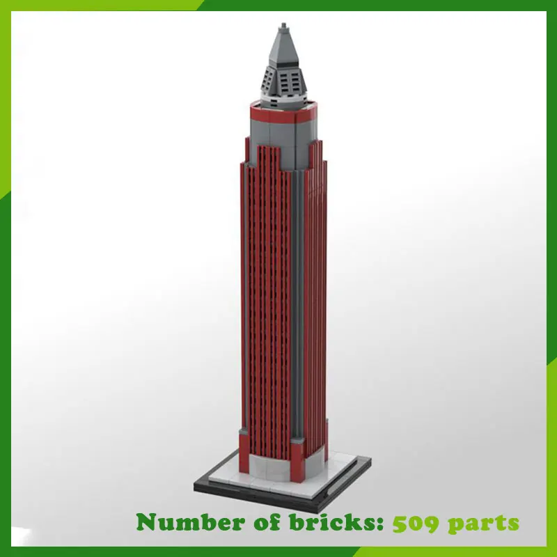 

MOC Building Blocks Skyscraper 1:800 Scale Urban Architecture Model DIY Bricks Creative Assembly Toys Christmas Present Birthday
